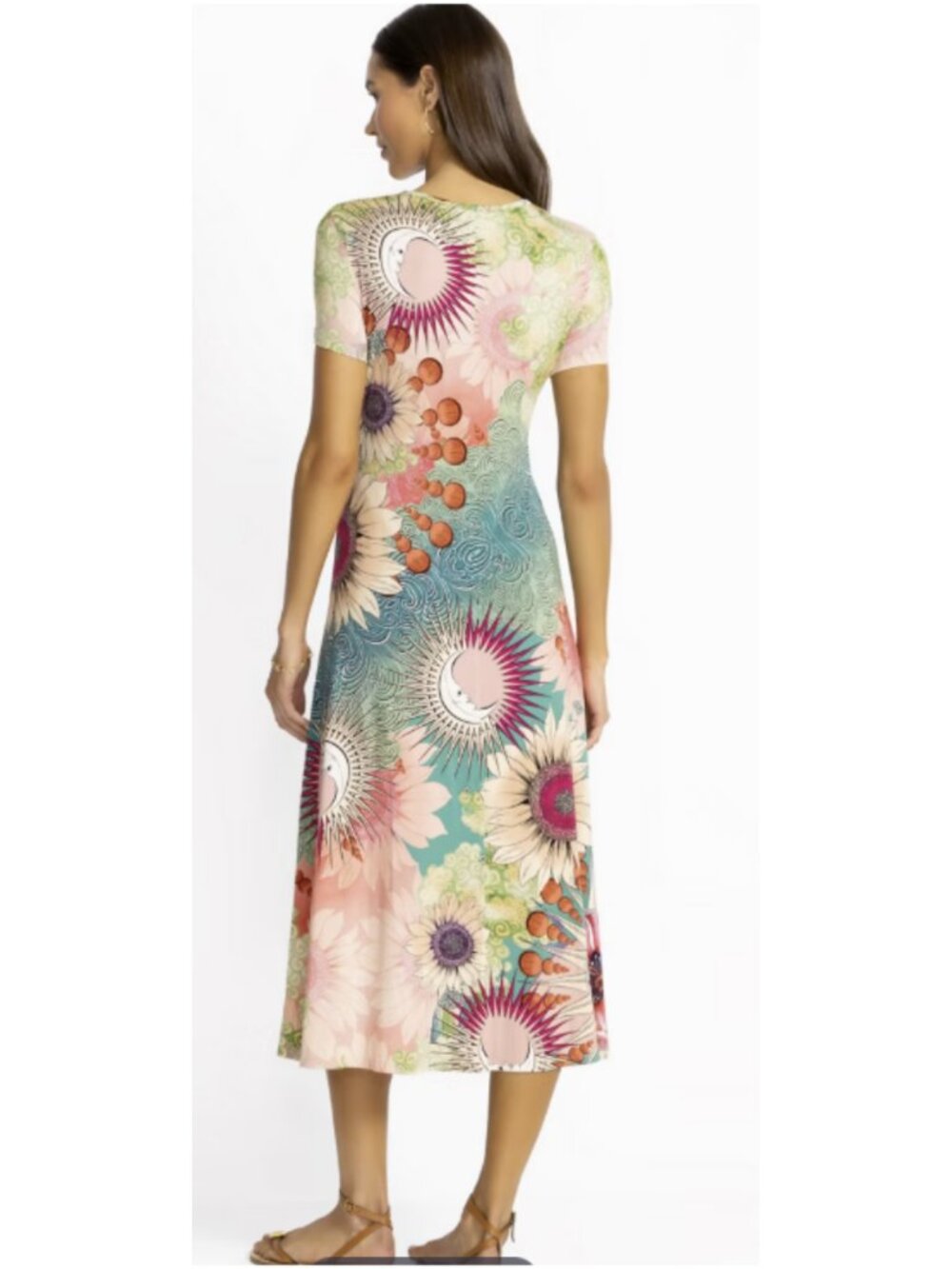 Johnny Was The Janie Favorite Cap Sleeve Midi Dress Size M Floral NWOT - Picture 3 of 10